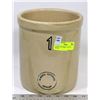 Image 1 : ALERTA POTTERIES 1 GALLON CROCK.