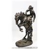 Image 1 : POLYCAST STATUE OF BRONC RIDER.
