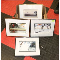 BOX OF 4 FRAMED PRINTS