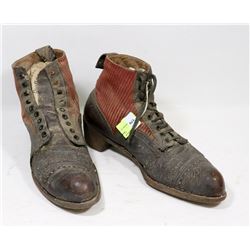1800S MONARCH LEATHER SHOES.