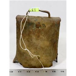 ANTIQUE RECTANGULAR COWBELL.