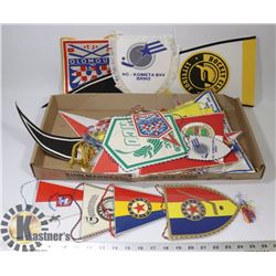 FLAT OF 38 HOCKEY/SOCCER PENNANTS
