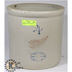 REDWING POTTERIES 4 GALLON CROCK.