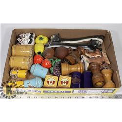 FLAT OF SALT & PEPPER SHAKER SETS.