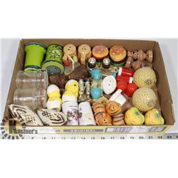 FLAT OF SALT & PEPPER SHAKER SETS.