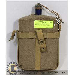 WWII FLASK WITH CARRY BAG.