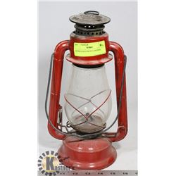 ANTIQUE RED DIETZ LANTERN.