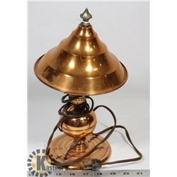 ANTIQUE COPPER DESK LAMP.