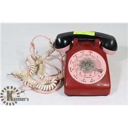 VINTAGE TRI COLOR ROTARY TELEPHONE.