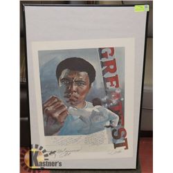 LIMITED EDITION 198/300 DUAL SIGNED MOHAMMED ALI