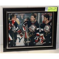 DUAL SIGNED BUFFALO SABERS 8X10 PHOTO