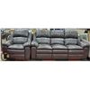 Image 1 : NEW BROWN LEATHERETTE 2PC 86" SOFA AND 40" CHAIR