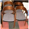 Image 1 : SET OF 4 WOOD TONE CHAIRS.