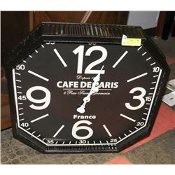 EXTRA LARGE 24" BLACK METAL VINTAGE STYLE WALL