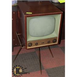 BLACK AND WHITE 18" TV COMES WITH BRASS PLATED