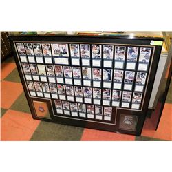 LARGE FRAMED COLLECTION OF OILER TICKET STUBS