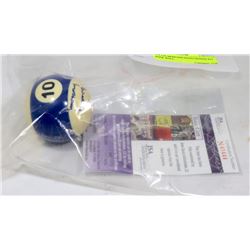 WILLIE MOSCONI HAND SIGNED #10 POOL BALL