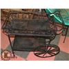 Image 1 : BLACK WROUGHT IRON GARDEN CART/ PLANT STAND -