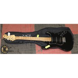 KIRK HAMMETT GUITAR ELECTRIC BLACK WITH SOFT CASE.