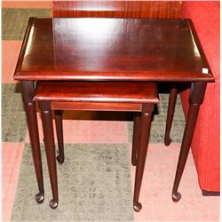 TWO GIBBARD CRAFTSMAN STACKING TABLES.