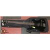 Image 1 : WASHBURN BASS GUITAR BLACK WITH SOFT CASE.
