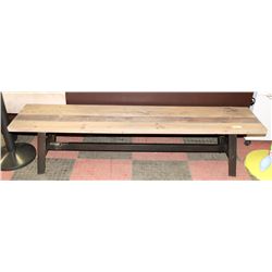 WOOD & METAL BENCH (75"X16"X18.5").