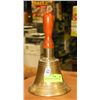 Image 1 : ANTIQUE BRASS SCHOOL BELL.
