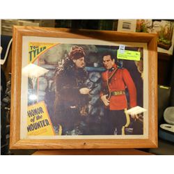 VINTAGE TOM TYLER MOUNTIE MOVIE POSTER.