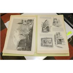 FOLDER CONTAINING 49 ORIGINAL MOSTLY FULL PAGE