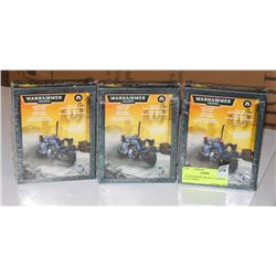 3 WARHAMMER 40K SPACE MARINE SCOUT BIKES