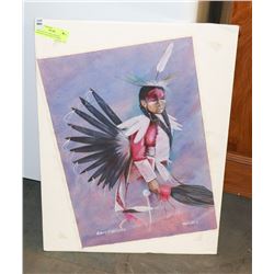 THE POLE OF CHIEF GEORGE KINDEALD DRY MOUNT PRINT