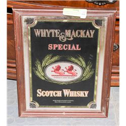 FRAMED WHYTE & MACKAY MIRRORED ADVERTISING