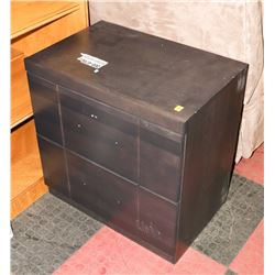 GREY WOOD TONE 2 DRAWER NIGHT STAND,