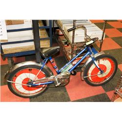 VINTAGE CCM GIRLS 20" BLUE SIDEWALK CENTRE STAND