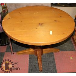 ROUND WOOD KITCHEN TABLE (42"X30.5").