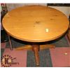 Image 1 : ROUND WOOD KITCHEN TABLE (42"X30.5").
