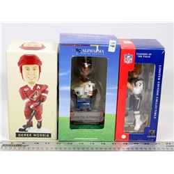 LOT OF THREE SPORTS BOBBLEHEADS
