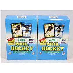 TWO BOXES OF SEALED 1991 SCORE HOCKEY CARDS