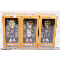 LOT OF 3 PHOENIX SUNS BOBBLE HEADS