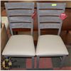Image 1 : PAIR OF NEW DINING SIDE CHAIRS, GREY FINISH,
