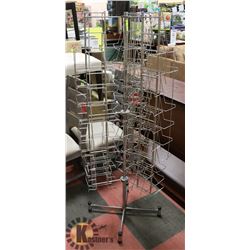 MAGAZINE SPINNING DISPLAY RACK 400 CAPACITY