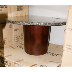 13 DENISON MARBLE STYLE TABLES - AS IS.