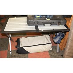 ALUMINUM FOLDING ADJUSTABLE CAMP TABLE 48"X26".