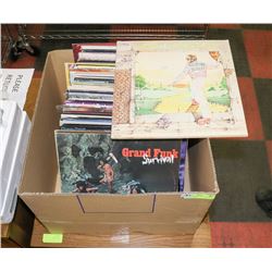 BOX OF ASSORTED RECORDS 70'S ROCK AND POP