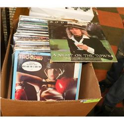 BOX OF ASSORTED RECORDS 70'S ROCK AND POP
