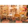 Image 1 : SET OF 4 VINTAGE WOODEN CHAIRS.