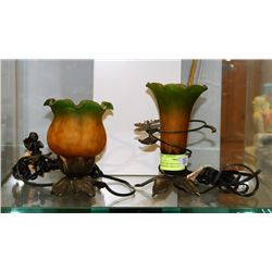 SET OF DECORATIVE FLOWER DESIGNED TABLE LAMPS