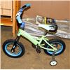 Image 1 : GREEN KIDS BIKE WITH TRAINING WHEELS