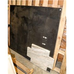 TWO PIECES OF QUARTZ OR GRANITE