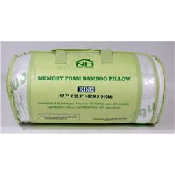 NEW KING SIZE MEMORY FOAM BAMBOO PILLOW